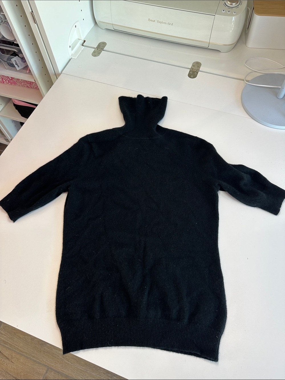 Isaac Mizrahi Black Cashmere Turtleneck Sweater